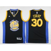 Golden States Warriors #30 Stephen Curry Black Blue 2015 Stitched NBA Jersey