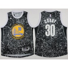 Golden States Warriors #30 Stephen Curry Black National Flag Star Stitched NBA Jersey