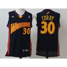 Golden States Warriors #30 Stephen Curry Black Throwback Stitched NBA Jersey