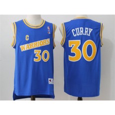 Golden States Warriors #30 Stephen Curry Blue Throwback  Swingman Classic Stitched NBA jersey