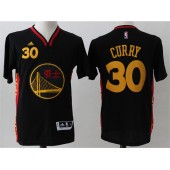 Golden States Warriors #30 Stephen Curry Chinese Black Short Sleeve 2017 Stitched NBA Jerseys