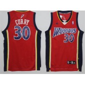 Golden States Warriors #30 Stephen Curry Red Throwback Stitched NBA Jersey