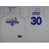 Golden States Warriors #30 Stephen Curry White Champions Stitched NBA Jerseys