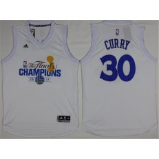 Golden States Warriors #30 Stephen Curry White Champions Stitched NBA Jerseys