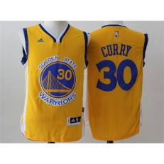 Golden States Warriors #30 Stephen Curry Yellow 2015 Stitched NBA Jersey