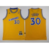 Golden States Warriors #30 Stephen Curry Yellow 2017 Stitched NBA Jerseys