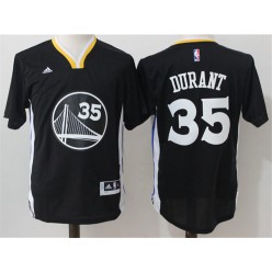 Golden States Warriors #35 Kevin Durant Black Short Sleeve 2015 Stitched NBA Jerseys