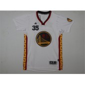 Golden States Warriors #35 Kevin Durant Chinese White Short Sleeve 2017 Stitched NBA Jerseys