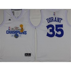 Golden States Warriors #35 Kevin Durant White Champions Stitched NBA Jerseys