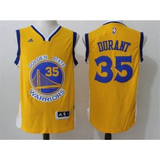 Golden States Warriors #35 Kevin Durant Yellow 2015 Stitched NBA Jersey