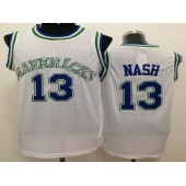 Dallas Mavericks #13 Steve Nash White Throwback Stitched NBA Jersey