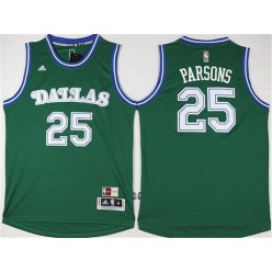 Dallas Mavericks #25 Chandler Parsons Green Hardwood Classics Performance Stitched