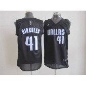 Dallas Mavericks #41 Dirk Nowitzki Black Dirkules Fashion Stitched NBA Jersey
