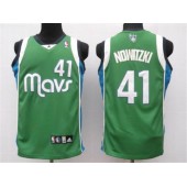 Dallas Mavericks #41 Dirk Nowitzki Green Stitched NBA Jersey