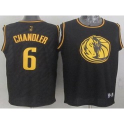 Dallas Mavericks #6 Tyson Chandler Black Precious Metals Fashion Stitched NBA Jersey