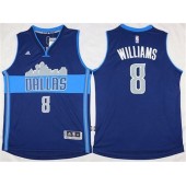 Dallas Mavericks #8 Deron Williams Navy Blue The City Stitched NBA Jersey
