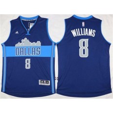 Dallas Mavericks #8 Deron Williams Navy Blue The City Stitched NBA Jersey