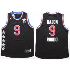 Dallas Mavericks #9 Rajon Rondo Black 2015 All Star Stitched NBA Jersey