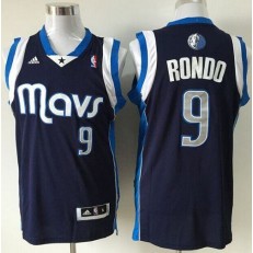 Dallas Mavericks #9 Rajon Rondo Navy Blue Revolution 30 Stitched NBA Jersey