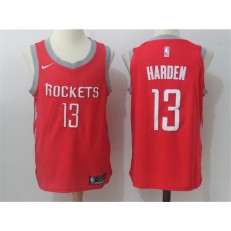 Houston Rockets #13 James Harden 2017-18 Season Red Swingman Stitched NBA Jersey