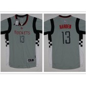 Houston Rockets #13 James Harden Grey Short Sleeve 2015 Stitched NBA Jersey