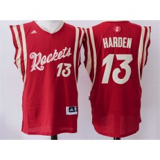 Houston Rockets #13 James Harden Red Christmas Edition Stitched NBA Jersey