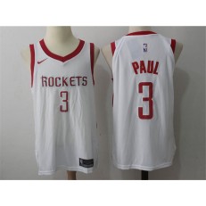 Houston Rockets #3 Chris Paul 2017-18 Season White Swingman Stitched NBA Jersey