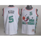 Mitchell And Ness Dallas Mavericks #5 Jason Kidd White 1996 All star Stitched NBA Jersey