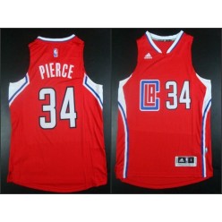 Los Angeles Clippers #34 Paul Pierce Red 2015 Stitched NBA Jersey