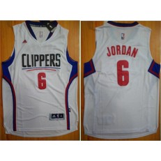 Los Angeles Clippers #6 DeAndre Jordan White 2015 Stitched NBA Jersey