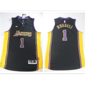 Los Angeles Lakers #1 Angelo Russell Black 2016 Stitched NBA Jersey