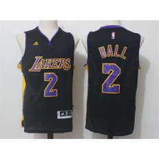 Los Angeles Lakers #2 Lonzo Ball Black Stitched NBA Jersey