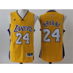 Los Angeles Lakers #24 Kobe Bryant Yellow Stitched NBA Jersey