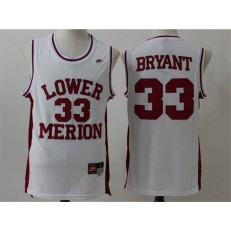 Los Angeles Lakers #33 Kobe Bryant White Middle School Stitched NBA Jersey
