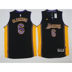 Los Angeles Lakers #6 Jordan Clarkson Black 2016 Stitched NBA Jersey