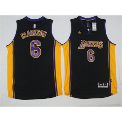Los Angeles Lakers #6 Jordan Clarkson Black 2016 Stitched NBA Jersey