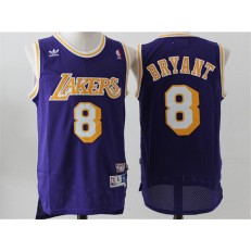 Los Angeles Lakers #8 Kobe Bryant Purple Throwback Stitched NBA Jersey