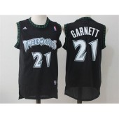 Minnesota Timberwolves #21 Retro Garnett Black Stitched NBA Jersey