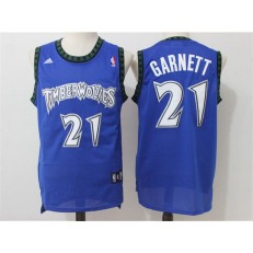 Minnesota Timberwolves #21 Retro Garnett Blue Stitched NBA Jersey