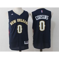 New Orleans Pelicans #0 DeMarcus Cousins Navy Blue Stitched NBA Jersey
