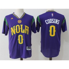 New Orleans Pelicans #0 DeMarcus Cousins Purple Pride Stitched NBA Jersey