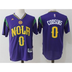 New Orleans Pelicans #0 DeMarcus Cousins Purple Pride Stitched NBA Jersey