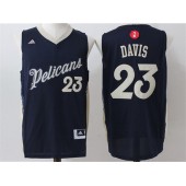 New Orleans Pelicans #23 Anthony Davis Navy Blue Christmas Edition Stitched NBA Jersey