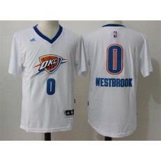 Oklahoma City Thunder #0 Russell Westbrook White Pride Stitched NBA Jersey