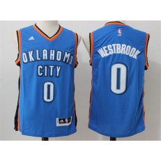 Oklahoma City Thunder #0 Russell Westbrook new Blue NBA Jersey