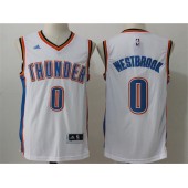 Oklahoma City Thunder #0 Russell Westbrook new white NBA Jersey