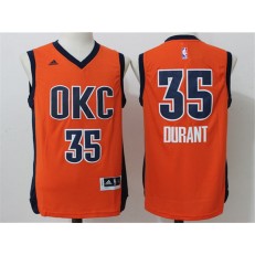 Oklahoma City Thunder #35 Kevin Durant Orange Alternate Stitched NBA Jersey