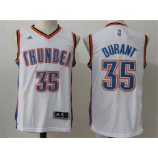 Oklahoma City Thunder #35 Kevin Durant new white NBA Jersey