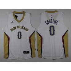Revolution 30 New Orleans Pelicans #0 DeMarcus Cousins White Stitched NBA Jersey