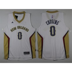 Revolution 30 New Orleans Pelicans #0 DeMarcus Cousins White Stitched NBA Jersey